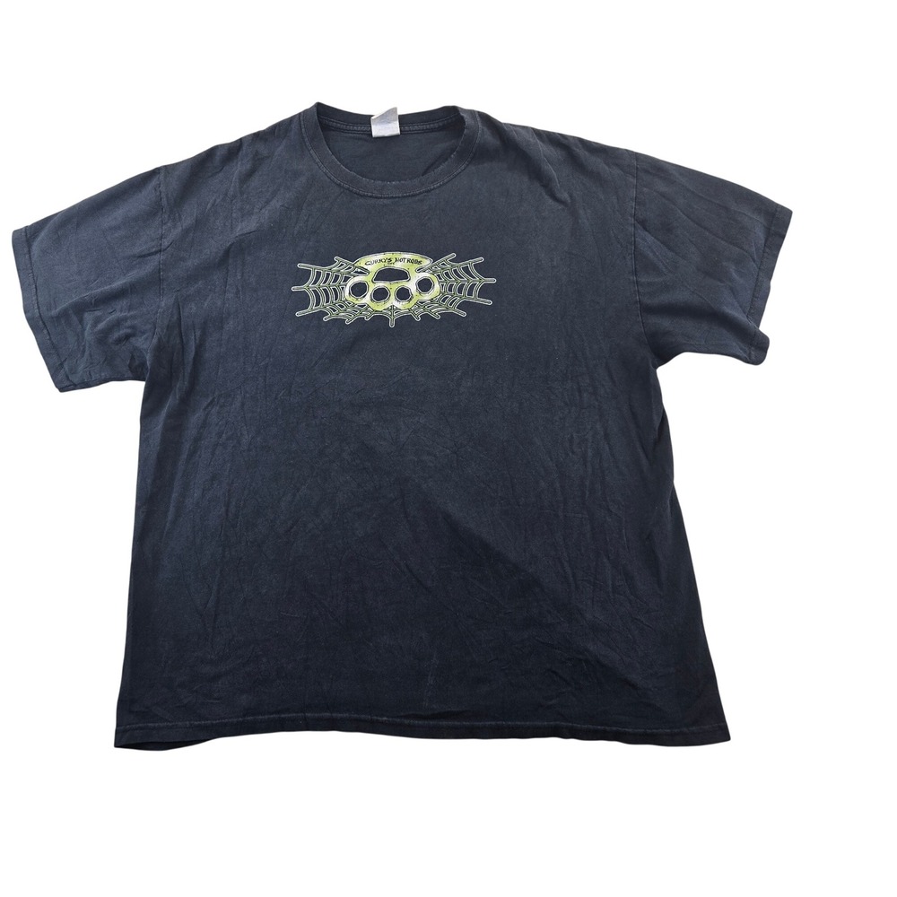 Gildan T Shirt Mens XL Black Currys Hot Rods Knuckle Draggers Graphic Tee Cotton